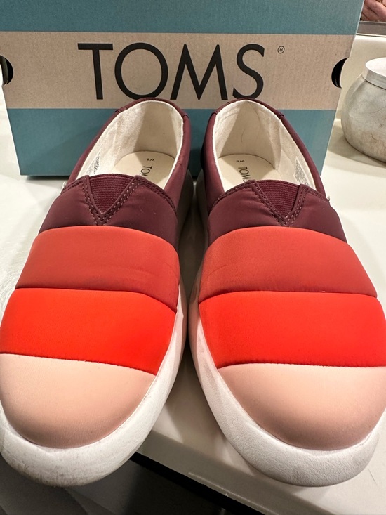 Toms Shoes - TOMS Women’s Quilted Slip-On Moccasins — Burgundy, Orange, Red & Pink